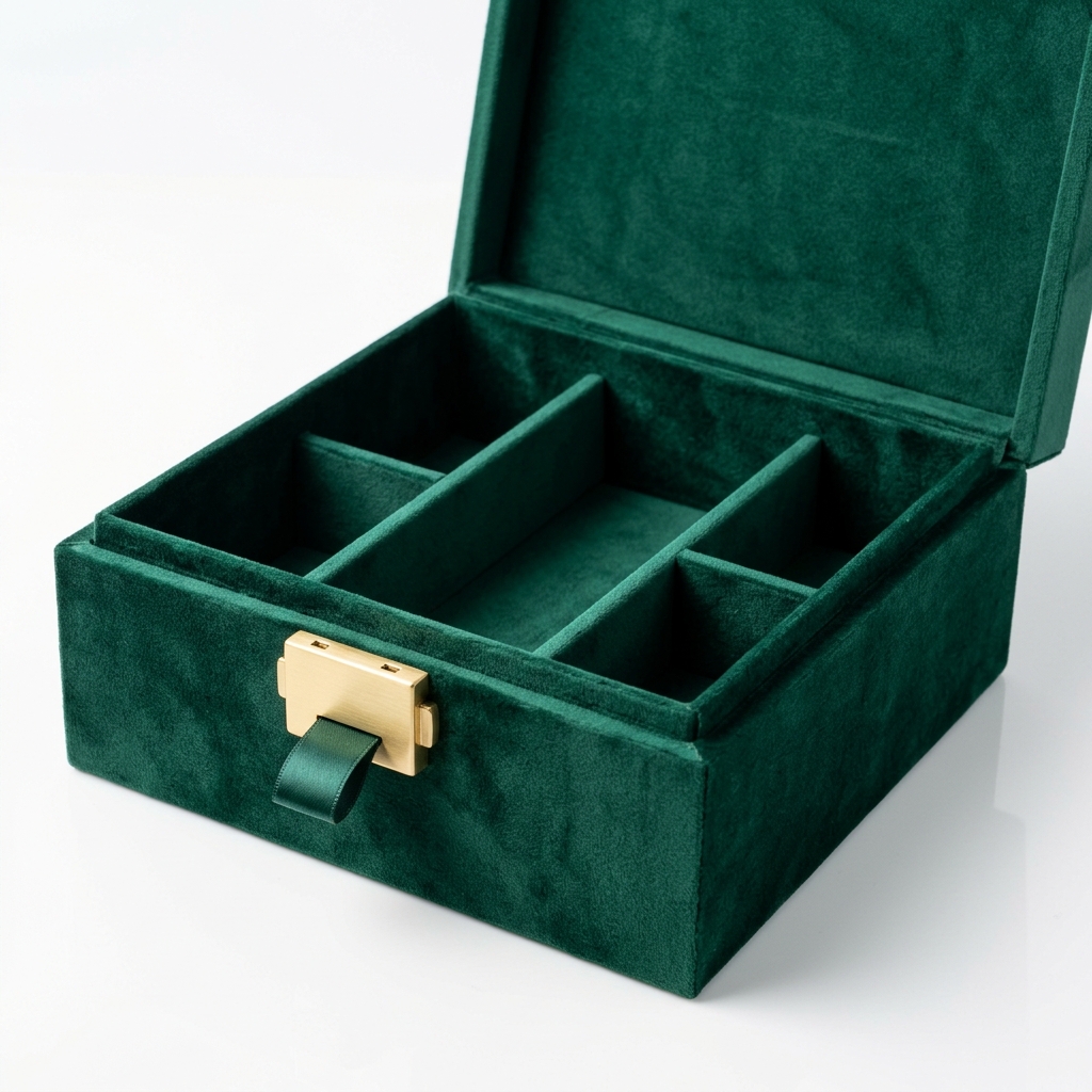 Emerald Velvet Keepsake Trunk